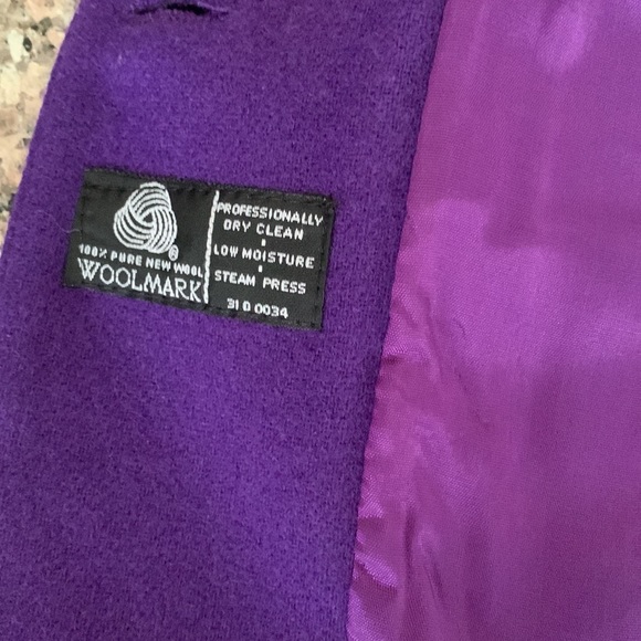 Vintage Purple Wool Blazer - Picture 9 of 13